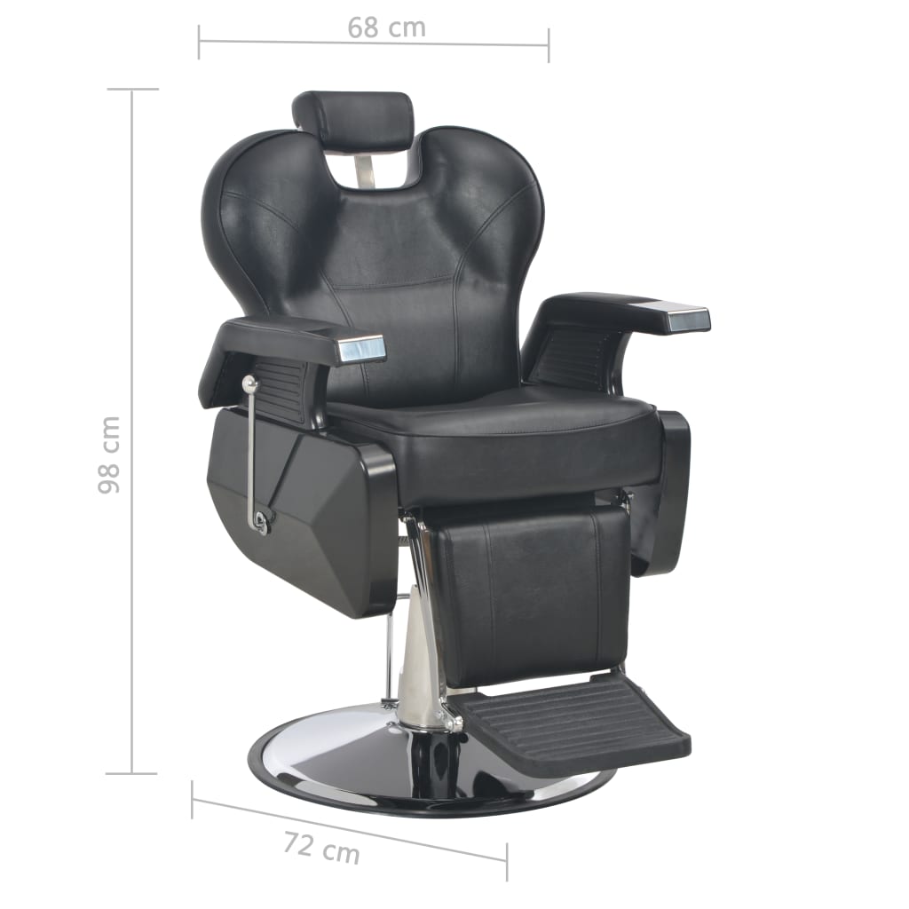 Friseurstuhl Schwarz 72×68×98 Cm Kunstleder