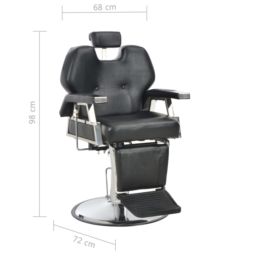 Friseurstuhl Schwarz 72×68×98 Cm Kunstleder