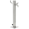 Garten-Wassersäule Edelstahl Quadratisch 65 Cm Braun
