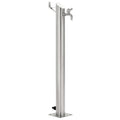Garten-Wassersäule Edelstahl Rund 95 Cm Braun