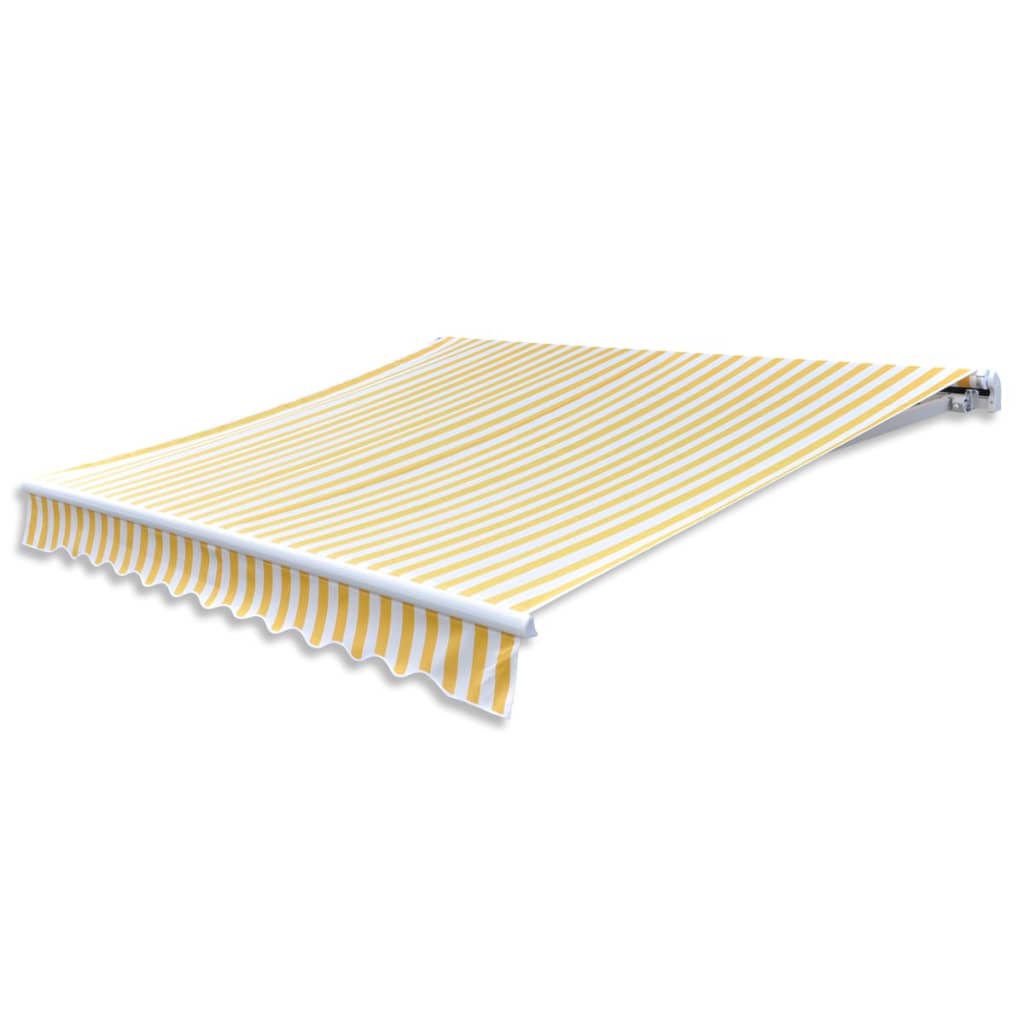 Gelenkarmmarkise Handbetrieben 300 Cm Gelb/Weiß