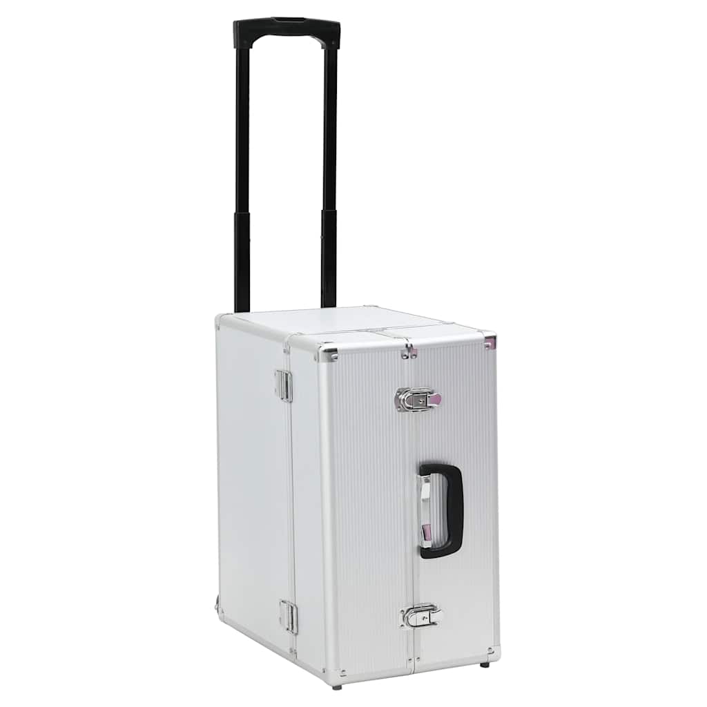 Pilotenkoffer Silbern Aluminium
