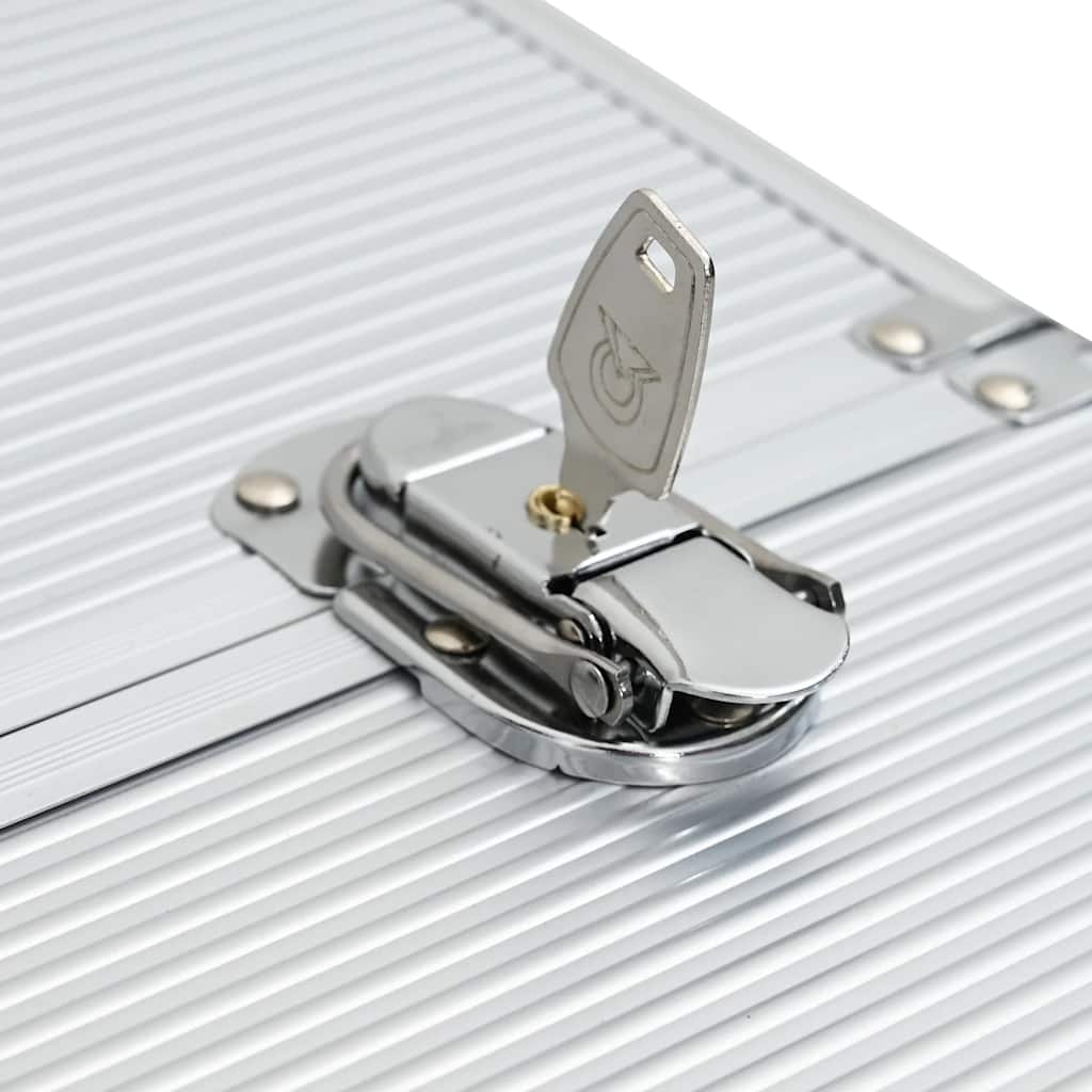Pilotenkoffer Silbern Aluminium