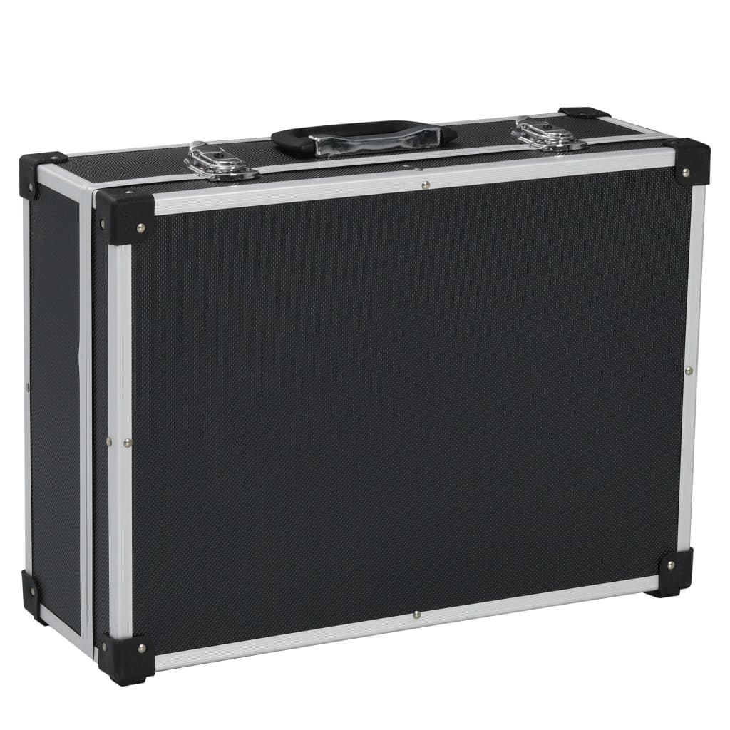 Werkzeugkoffer 46 X 33 X 16 Cm Schwarz Aluminium