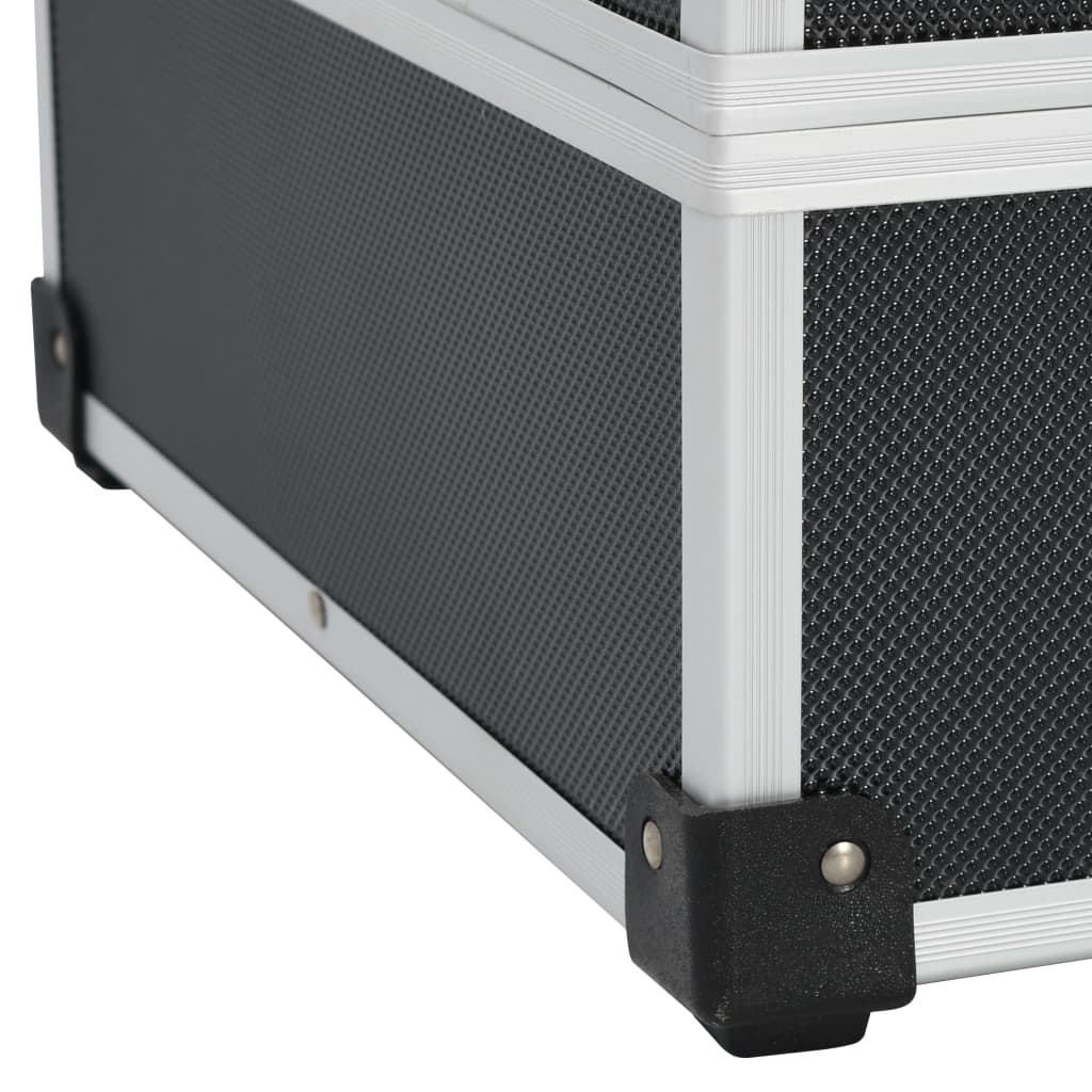Werkzeugkoffer 46 X 33 X 16 Cm Schwarz Aluminium