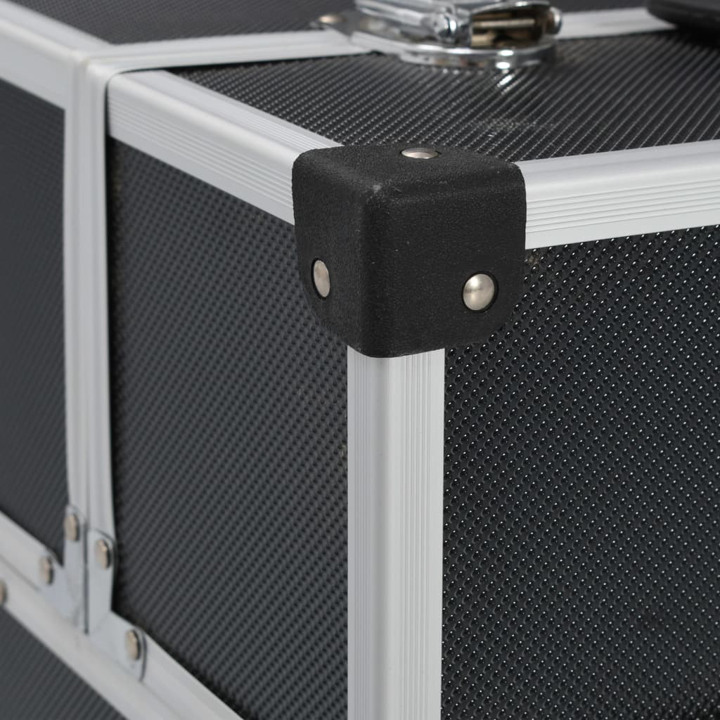 Werkzeugkoffer 38X22,5X34 Cm Schwarz Aluminum
