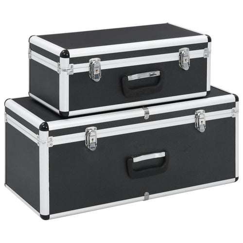 Aufbewahrungskoffer 2 Stk. Aluminium