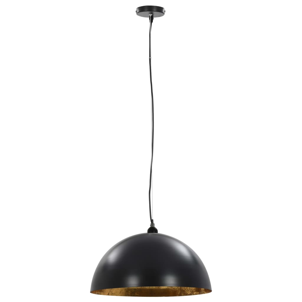 Deckenleuchten 2 Stk. Schwarz Und Gold Halbkugelförmig 50Cm E27