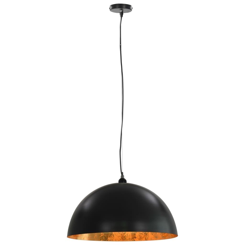 Deckenleuchten 2 Stk. Schwarz Und Gold Halbkugelförmig 50Cm E27