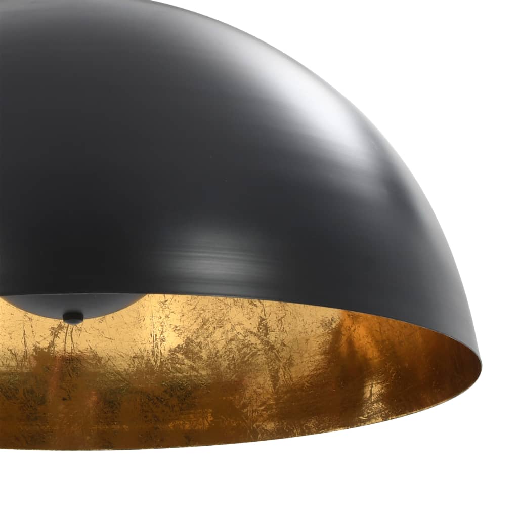 Deckenleuchten 2 Stk. Schwarz Und Gold Halbkugelförmig 50Cm E27