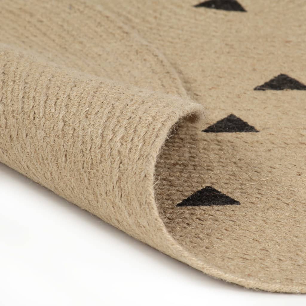 Teppich Handgefertigt Jute Mit Dreiecksmuster