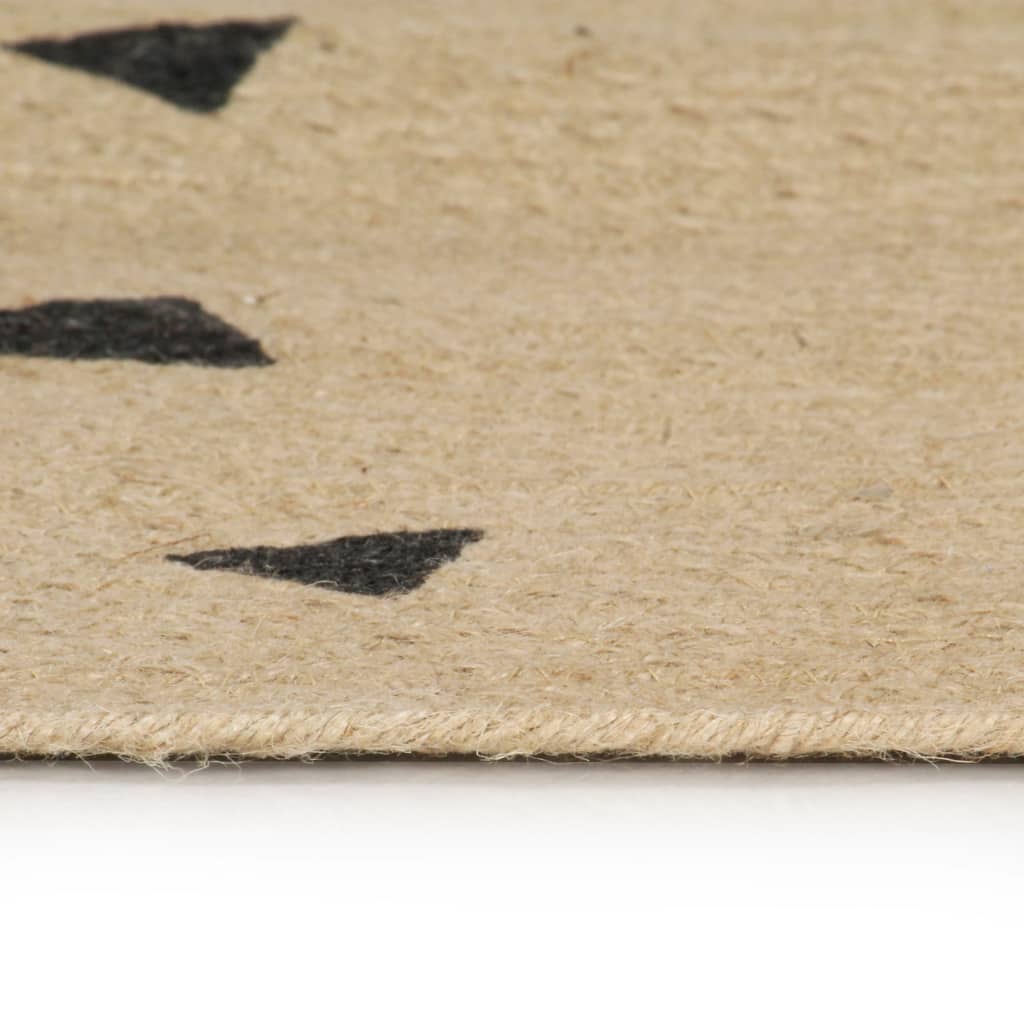 Teppich Handgefertigt Jute Mit Dreiecksmuster