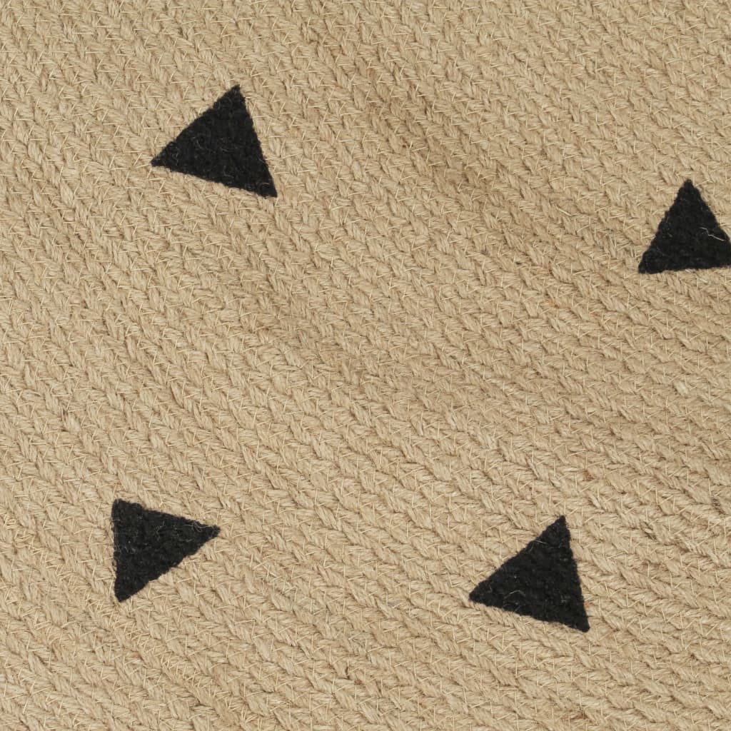 Teppich Handgefertigt Jute Mit Dreiecksmuster