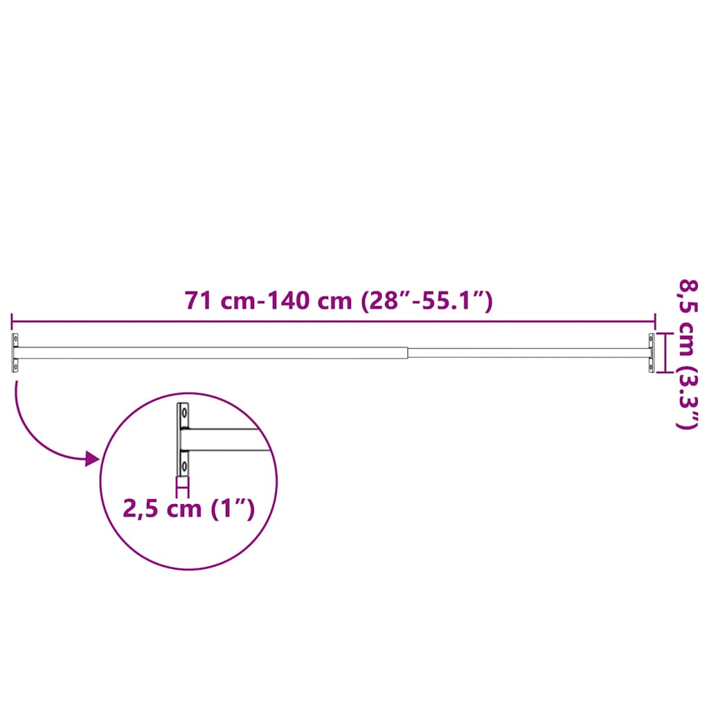 Einstellbare Fenster-Sicherheitsstange 710-1200 Mm