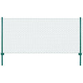 Maschendrahtzaun Mit Pfosten Stahl 25 X 0,5 M Grün