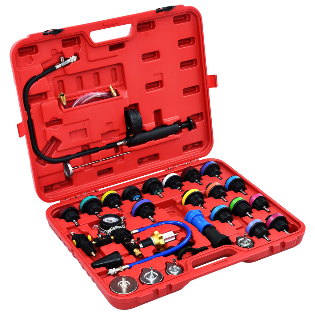 28-Tlg. Druckprüfgerät Für Kühlsystem & Kühlerdeckel