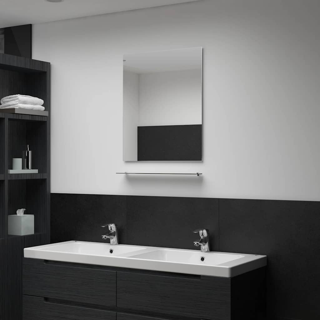 Wandspiegel Mit Regal 80×60 Cm Hartglas