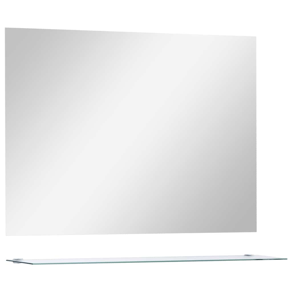 Wandspiegel Mit Regal 80×60 Cm Hartglas