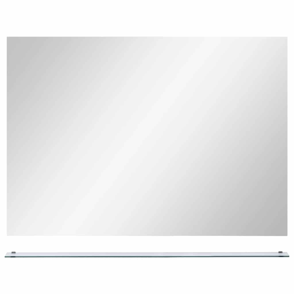 Wandspiegel Mit Regal 80×60 Cm Hartglas