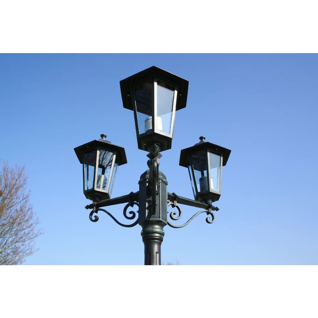 Gartenlaterne 3-Flammig 215 Cm /Schwarz Aluminium