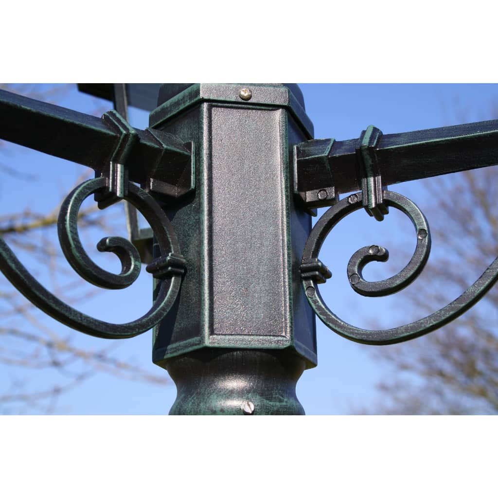 Gartenlaterne 3-Flammig 215 Cm /Schwarz Aluminium