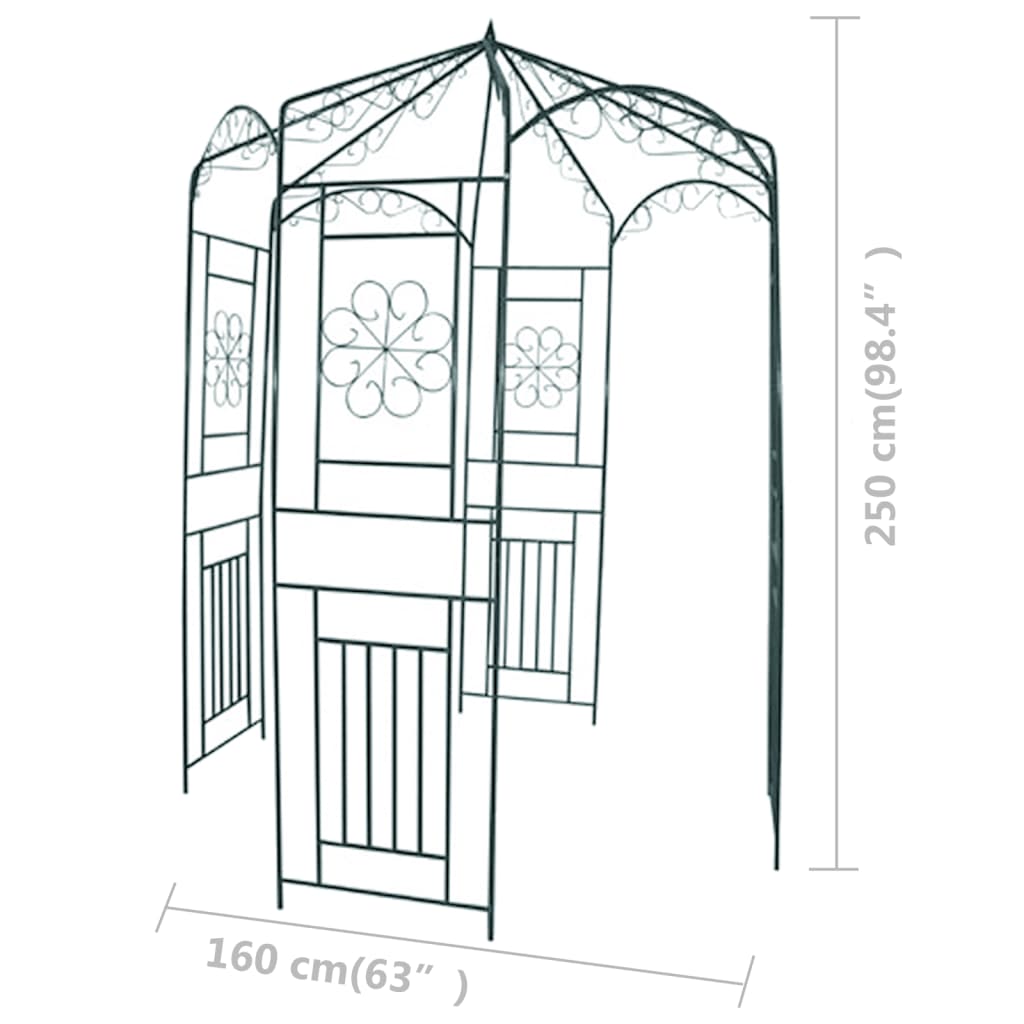 Rosenpavillon 250 Cm Dunkelgrün