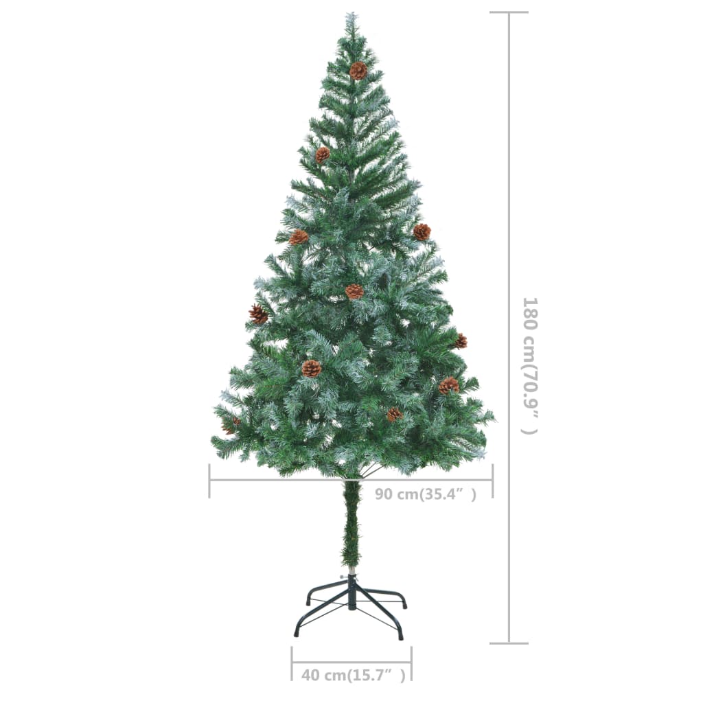 Künstlicher Weihnachtsbaum Mit Tannenzapfen 180 Cm Grün