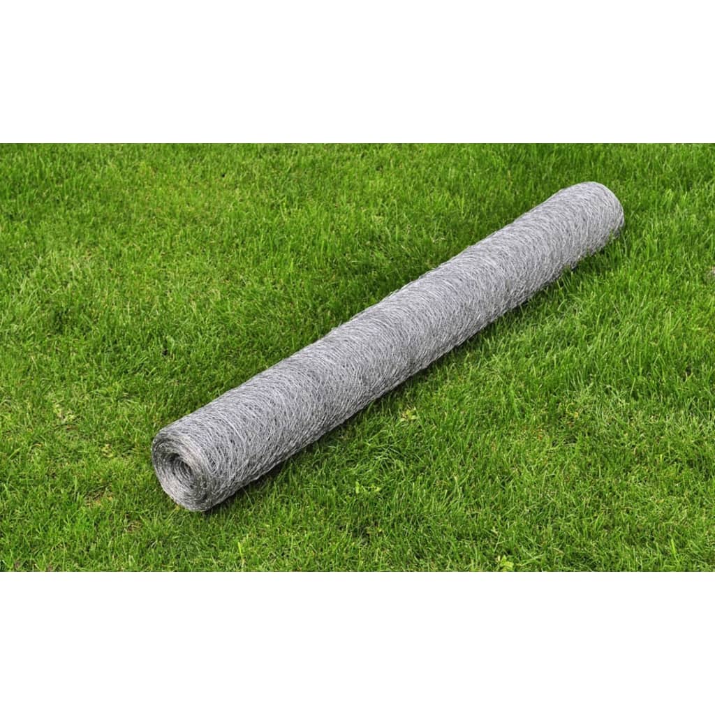 Drahtzaun Verzinkter Stahl 25X1,2 M N Silber