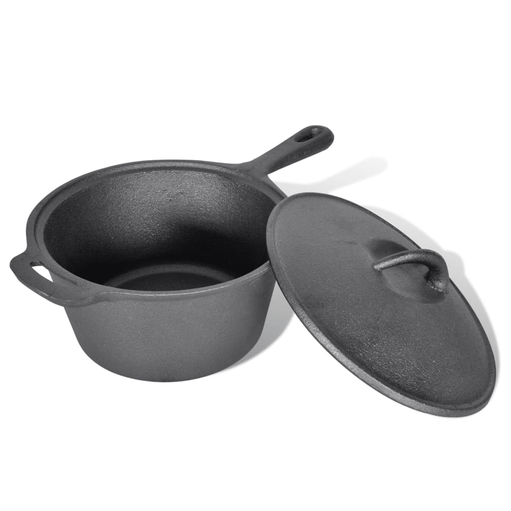 9-Teiliges Set In Holzkiste Kochtopf-Set Töpfe Pfanne