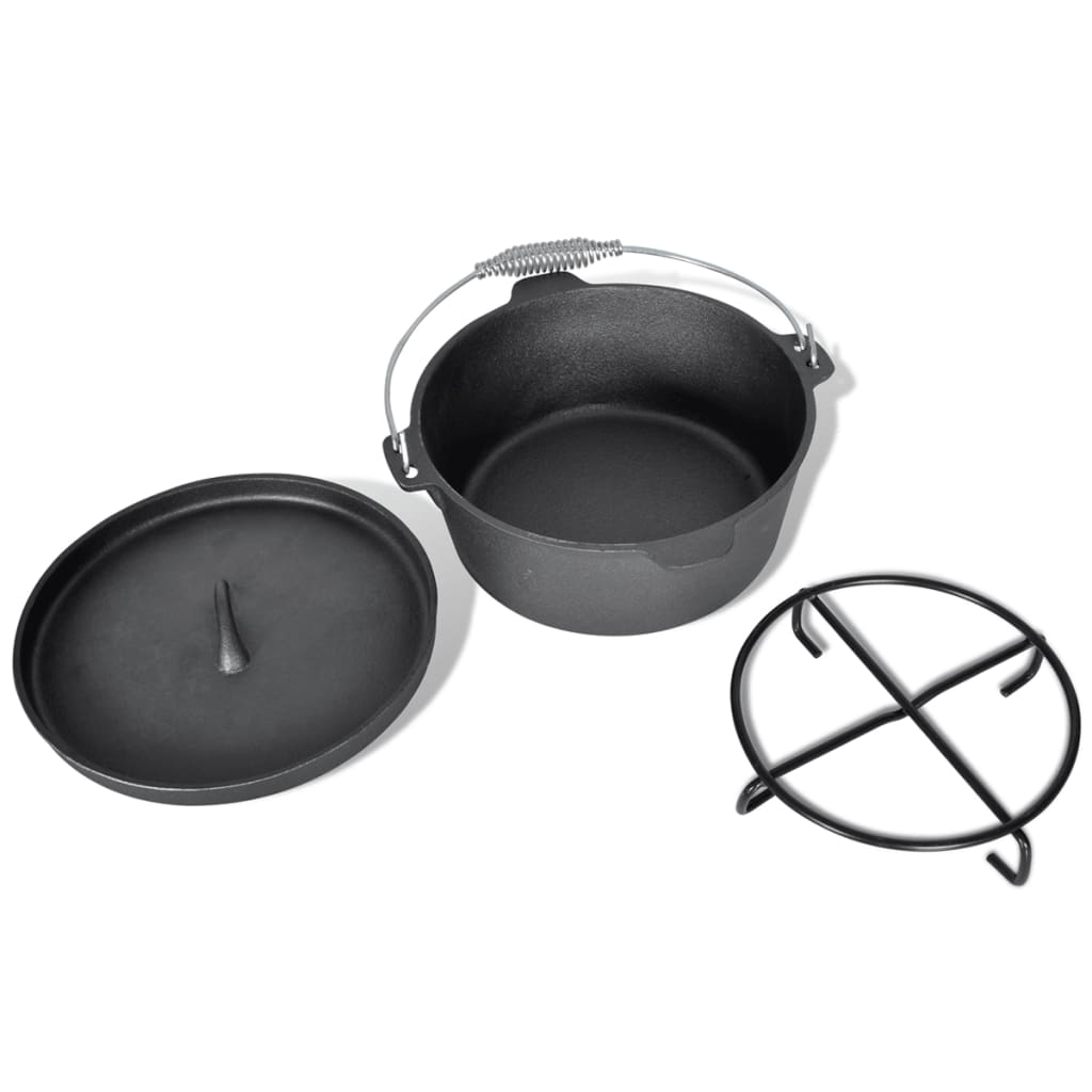 9-Teiliges Set In Holzkiste Kochtopf-Set Töpfe Pfanne