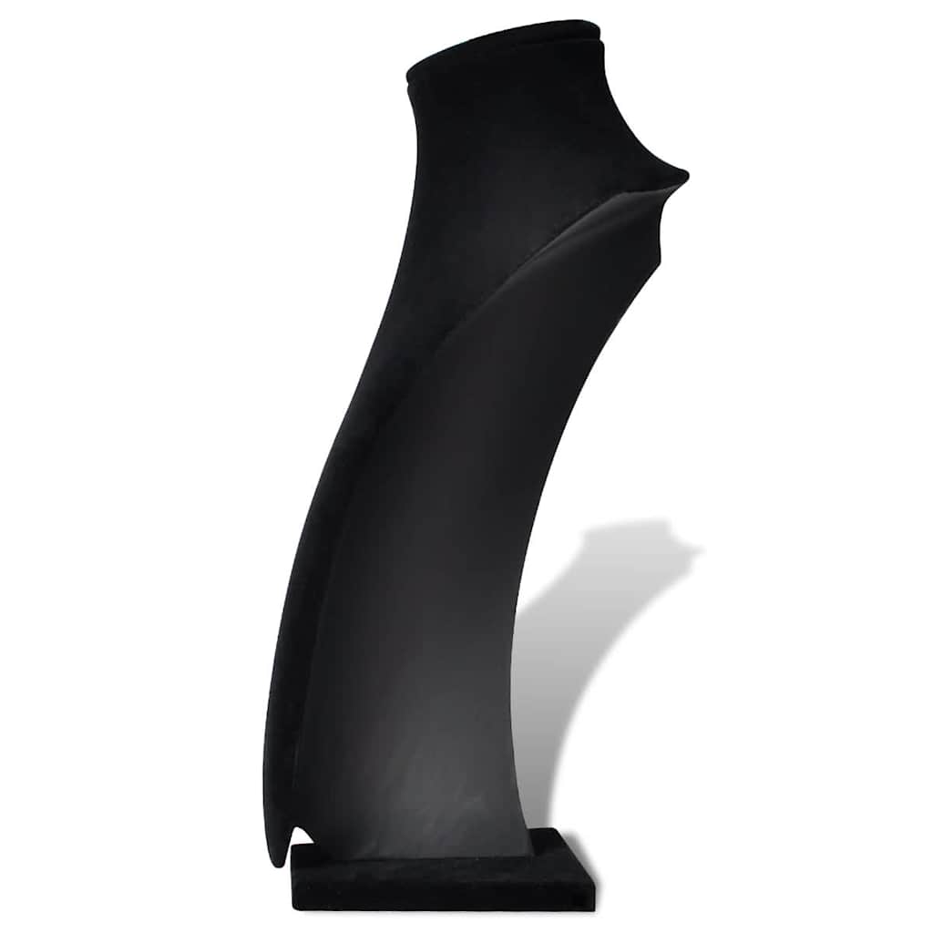 Schmuckbüste Flanell Schwarz 23X11,5X30 Cm 2 Stk.