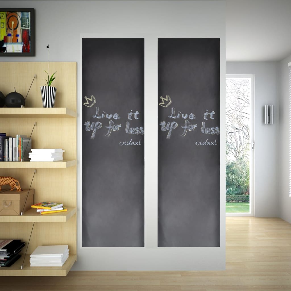 Wandaufkleber Kreidetafel 0,6X2 M 2 Rollen Mit Kreiden