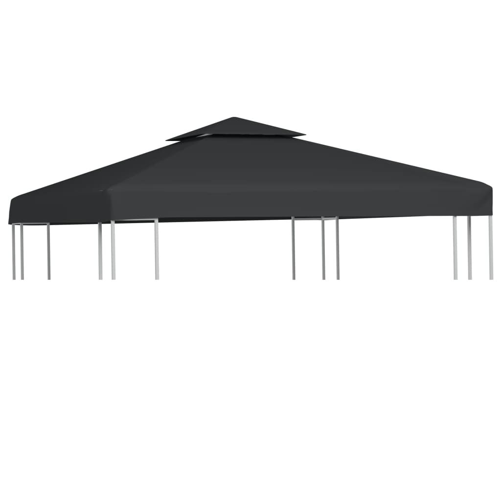 Pavillon-Dachplane Mit Kaminabzug 310 G/M² Anthrazit Dunkelgrau