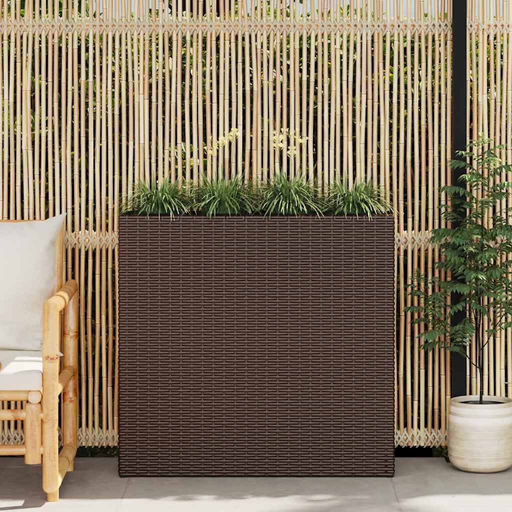 Garten-Hochbeet Mit 4 Töpfen Poly Rattan