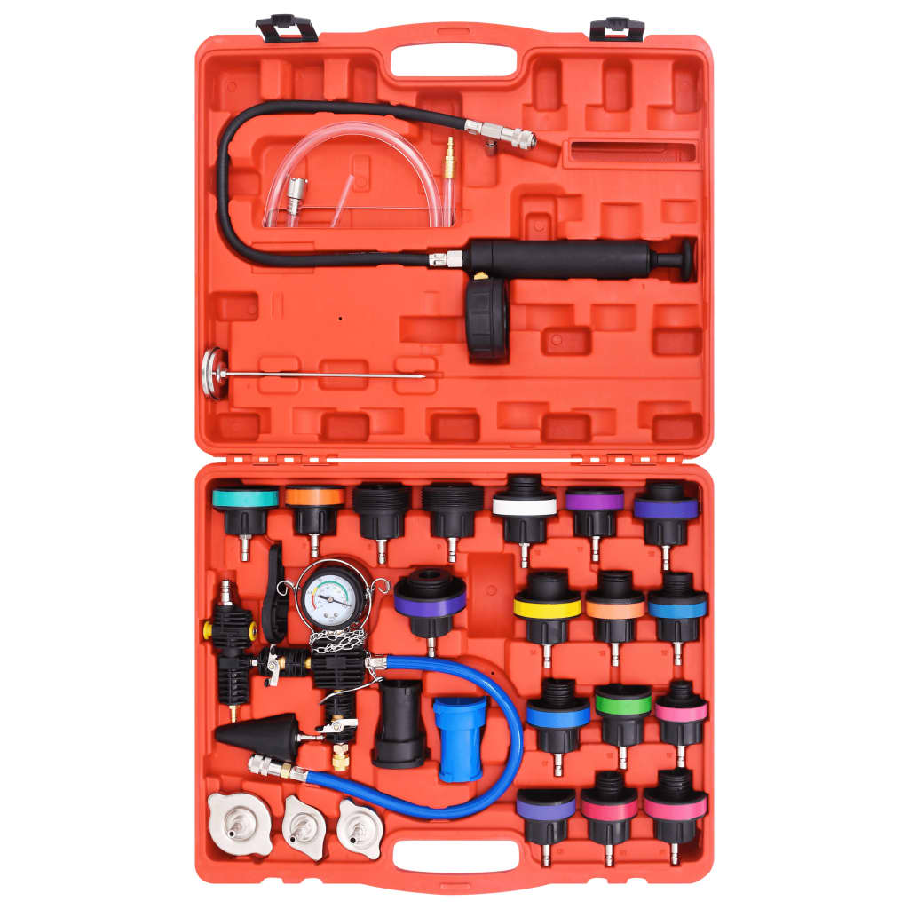 28-Tlg. Drucktester Werkzeugset Für Kühlsysteme