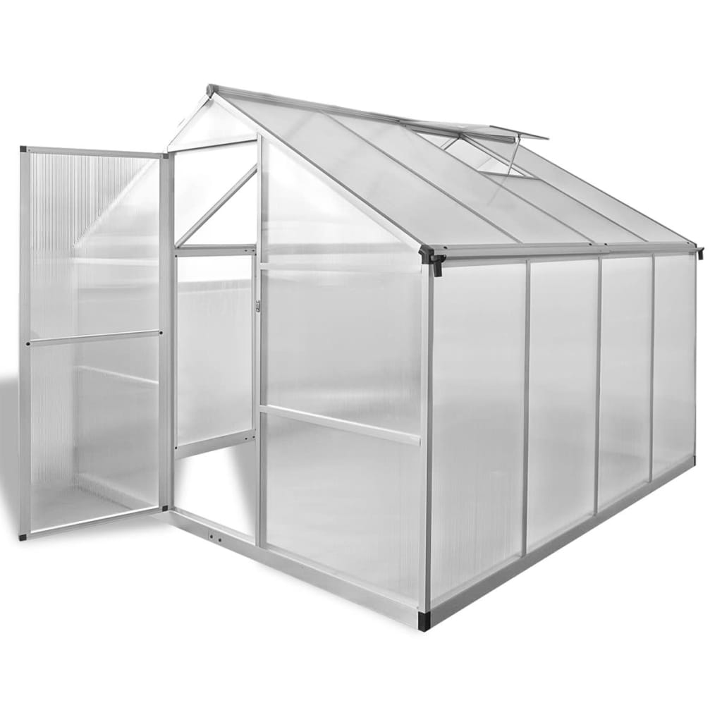 Gewächshaus Mit Fundament Verstärkt Aluminium 6,05 M²