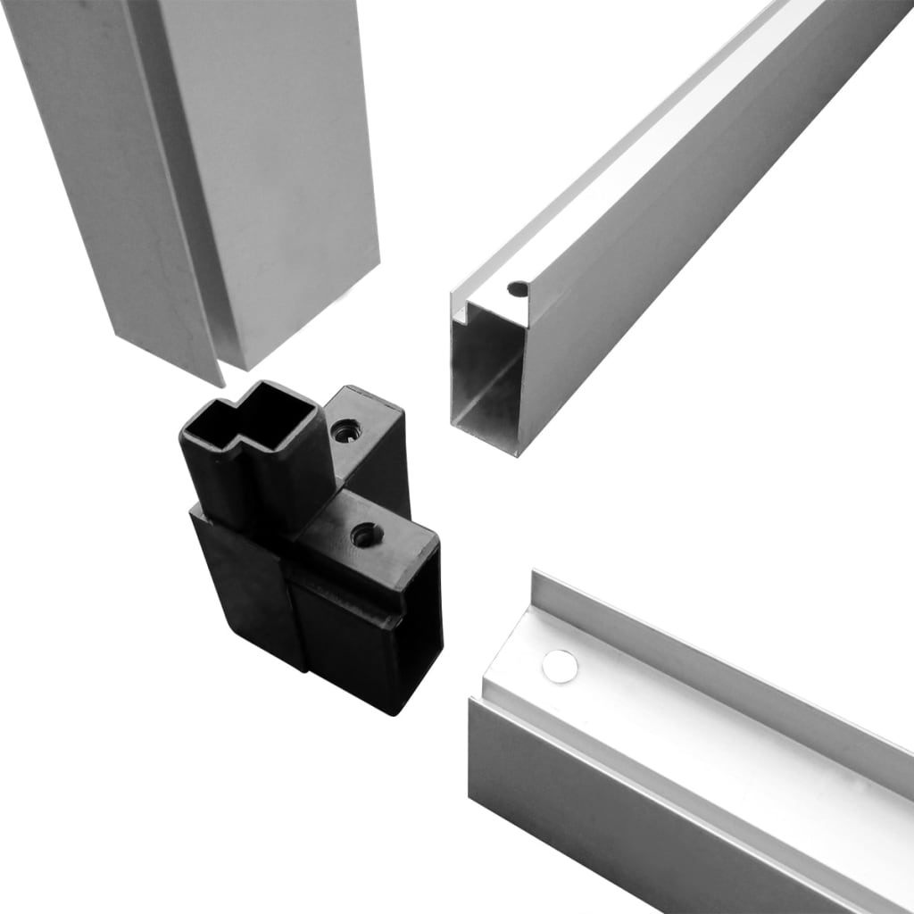 Gewächshaus Mit Fundament Verstärkt Aluminium 6,05 M²
