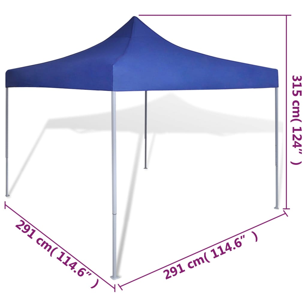 Faltzelt 3 X 3 M Blau