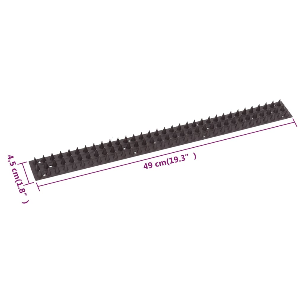 20 X Vogelabwehr-Spikes 49 X 4,5 X 1,7 Cm Weiß