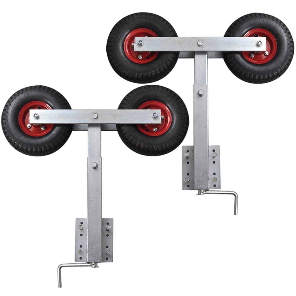 Bootstrailer-Stützen Doppelrad 2Er-Set 59-84 Cm