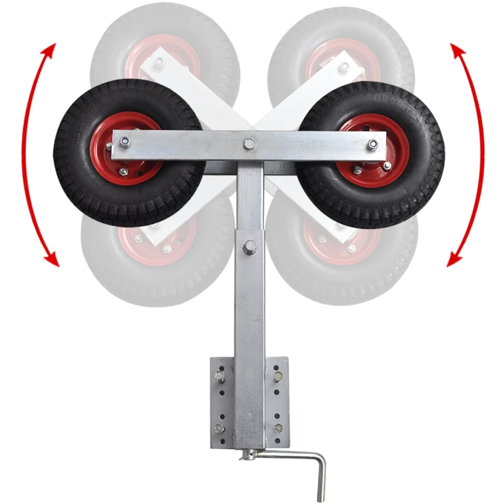 Bootstrailer-Stützen Doppelrad 2Er-Set 59-84 Cm