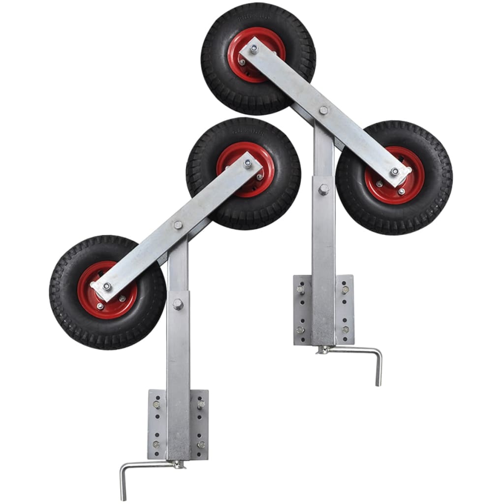 Bootstrailer-Stützen Doppelrad 2Er-Set 59-84 Cm