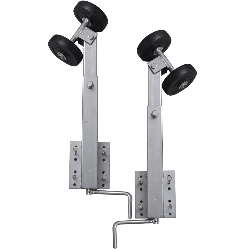 Bootstrailer-Stützen Doppelrollen 2Er-Set 59-84 Cm