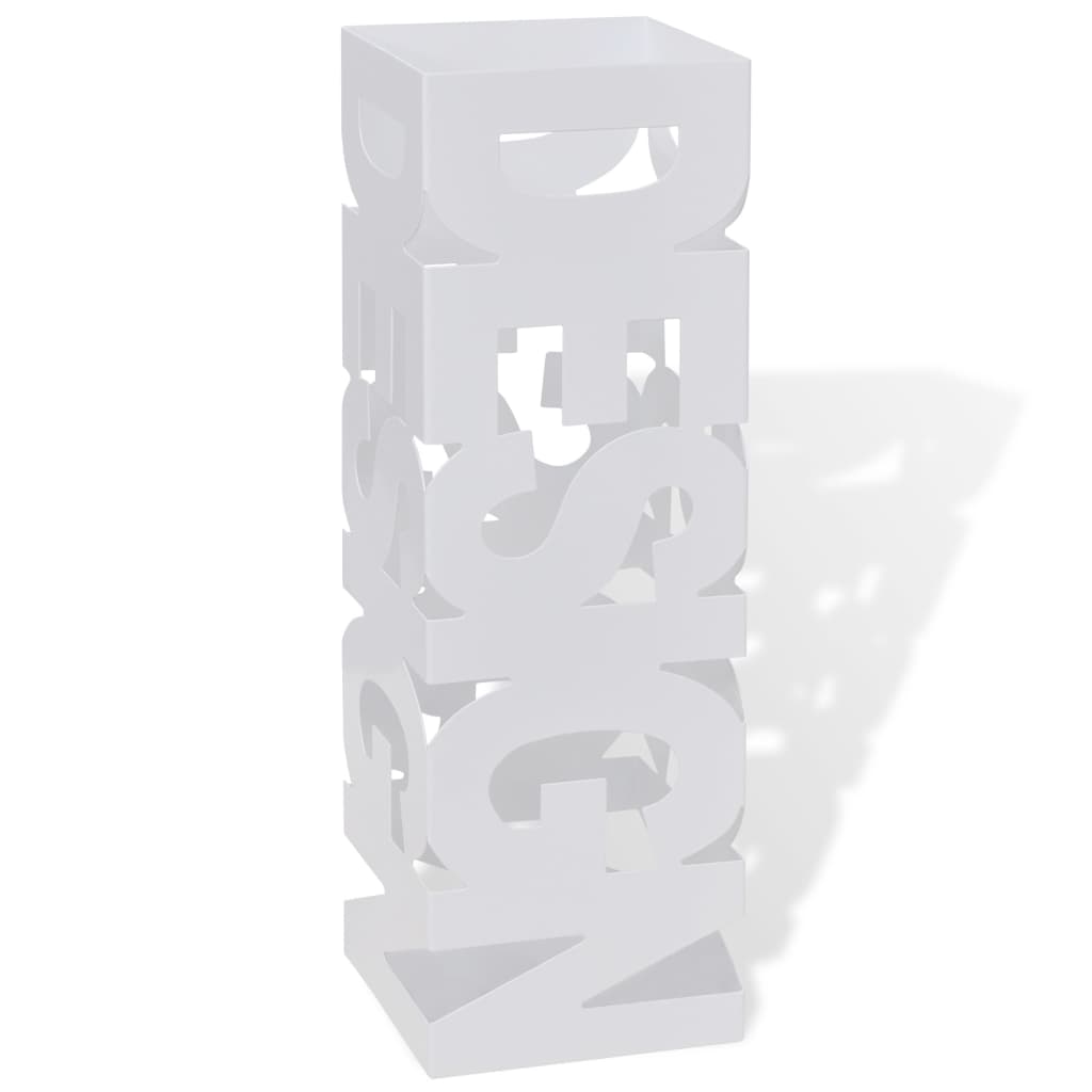 Regenschirmständer Text-Design Stahl
