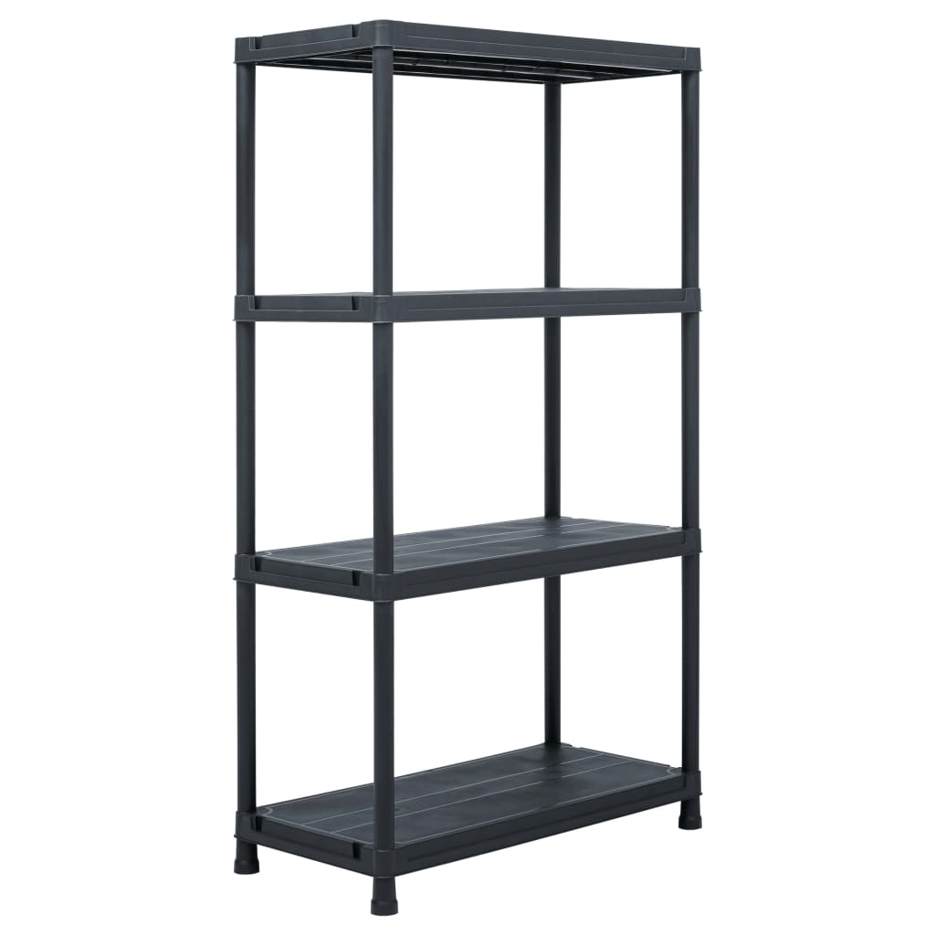 Lagerregale 5 Stk. Schwarz 125 Kg Kunststoff