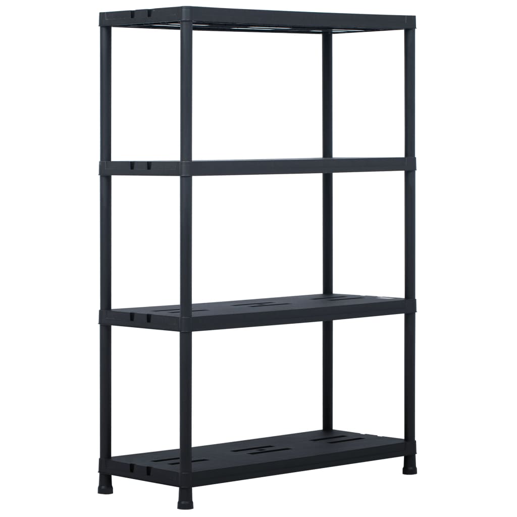 Lagerregale 5 Stk. Schwarz 125 Kg Kunststoff