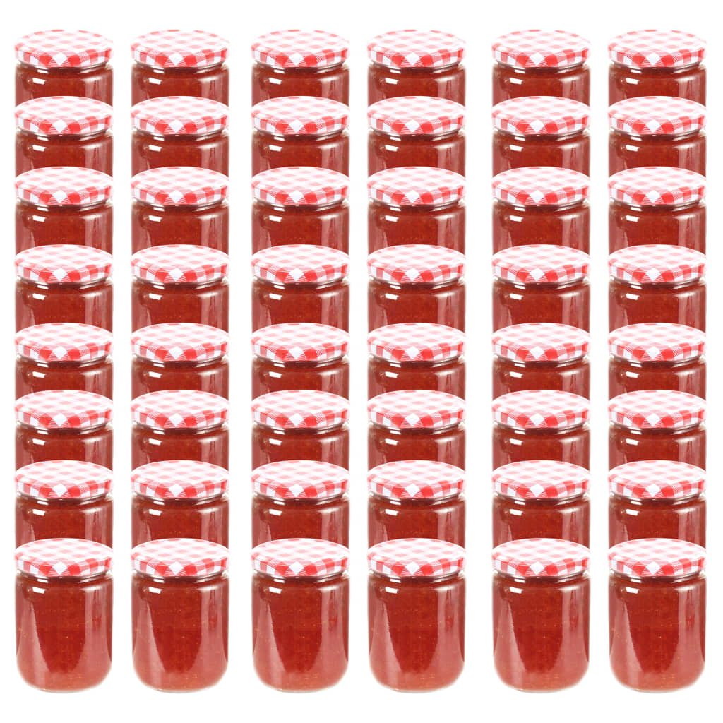 Marmeladengläser Mit Weißem/Rotem Deckel 96 Stk. 230 Ml