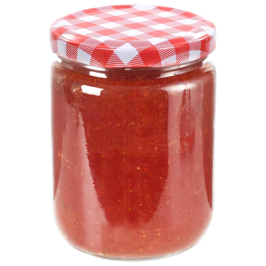 Marmeladengläser Mit Weißem/Rotem Deckel 96 Stk. 230 Ml