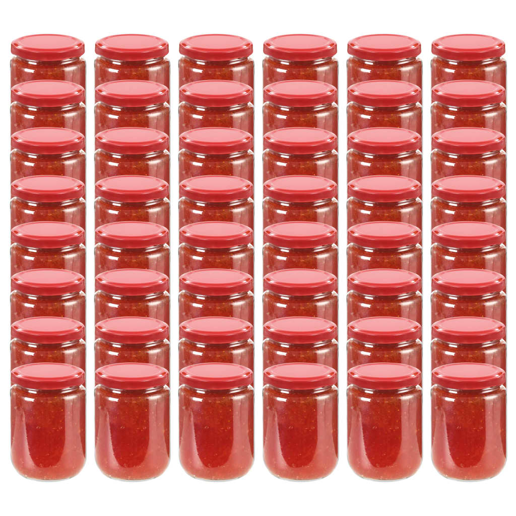 Marmeladengläser Mit Weißem/Rotem Deckel 96 Stk. 230 Ml