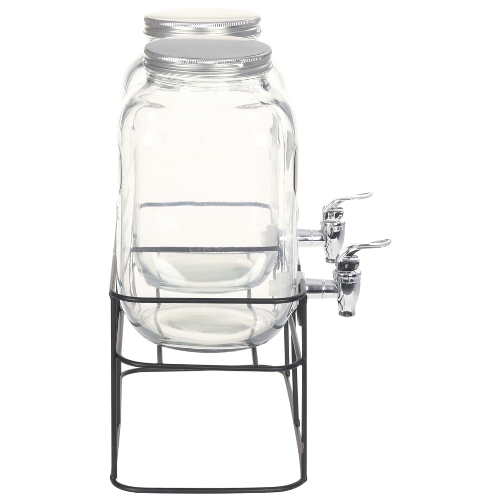 Getränkespender 2 Stk. Mit Ständer 2 X 4 L Glas